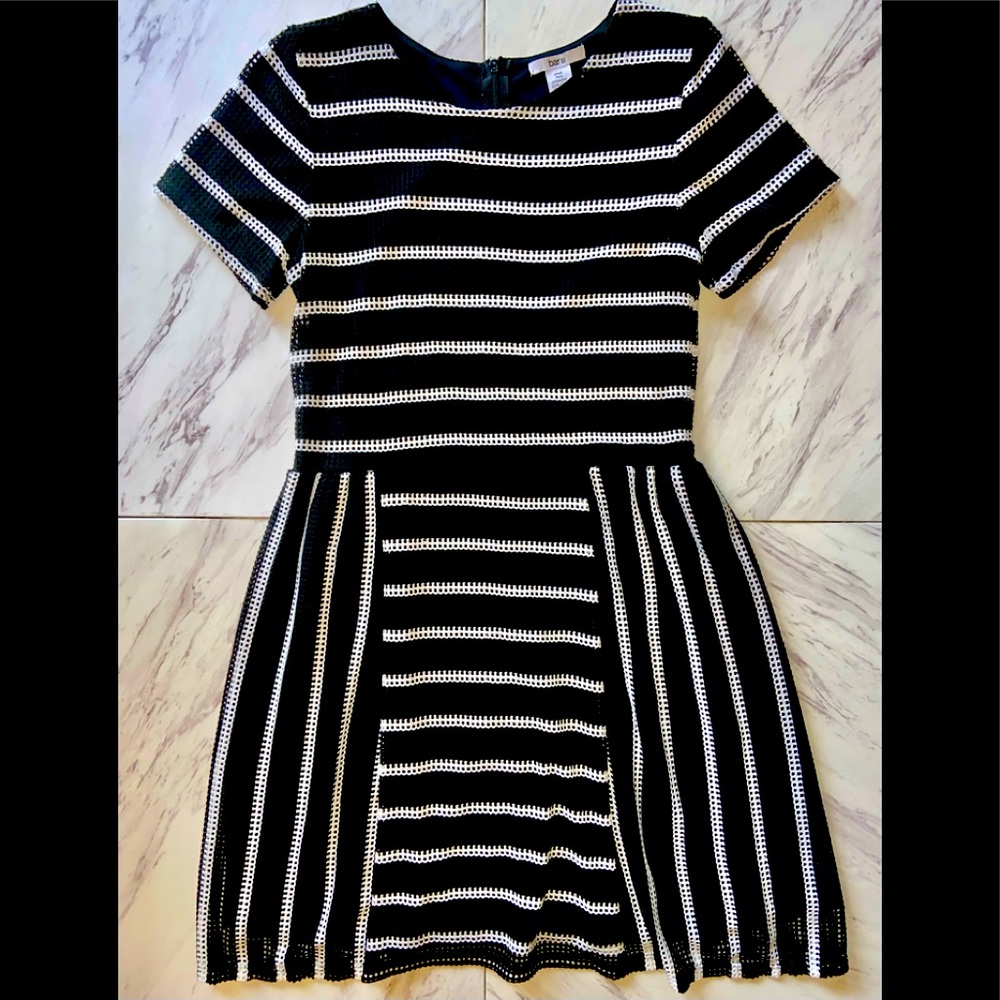 Bar III black and white short sleeved Dress